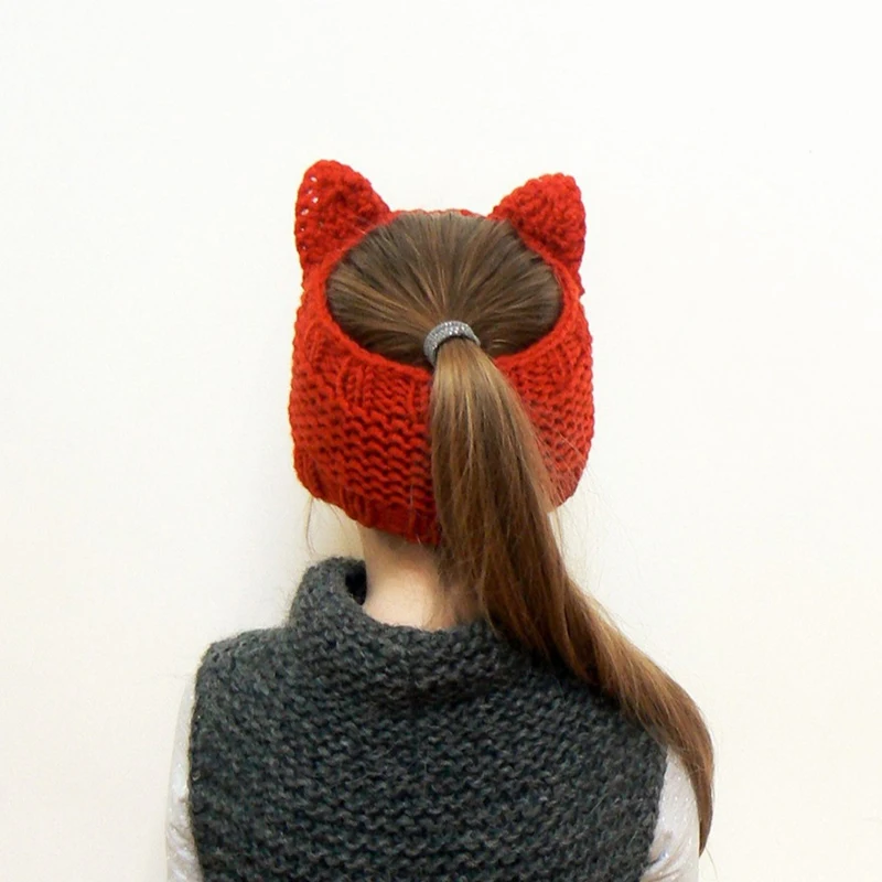 New Baby Girls Beanie Hat Winter Hats Ears Warmer Crochet Headband Cartoon Animal Handmade Knitted Turban Hair Accessories | Детская