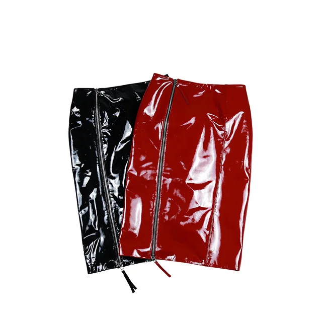 

Real Leather Womens Skirt Sheepskin Sheep Genuine Leather Pencil Skirts Women High Waist Zipper Fashion Design Ladies Midi Skirt
