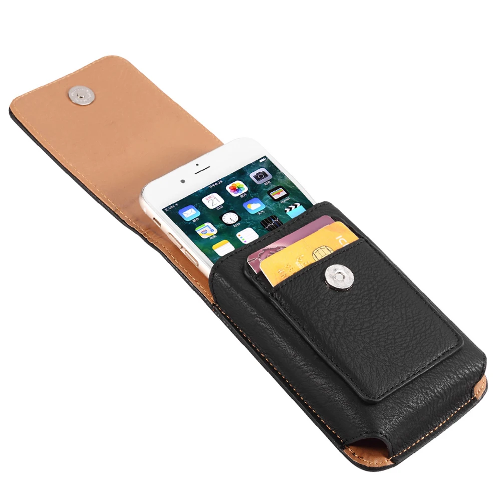Чехол с зажимом для ремня Alcatel 3X 5058i кожаный чехол на пояс 5V 5060D кобура