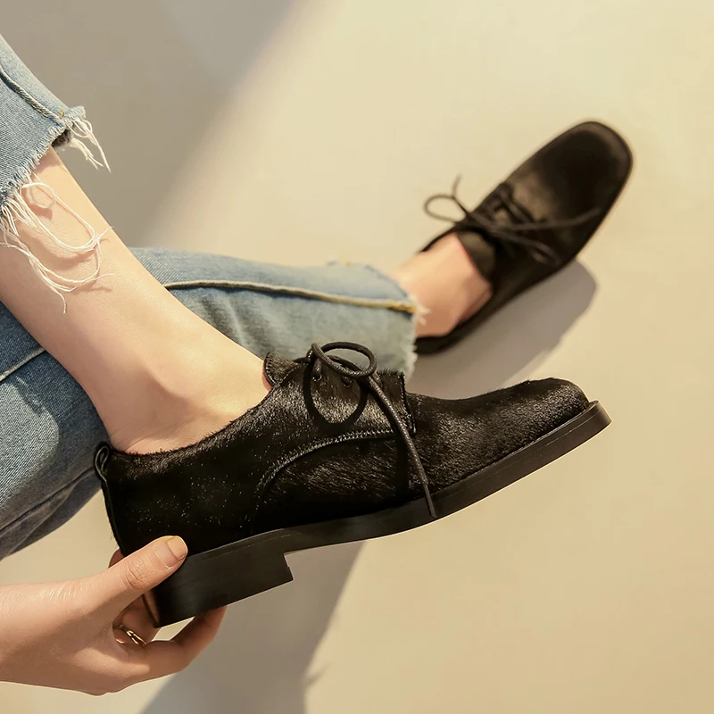 Женские Летние кожаные туфли женские броги женская обувь на плоской подошве