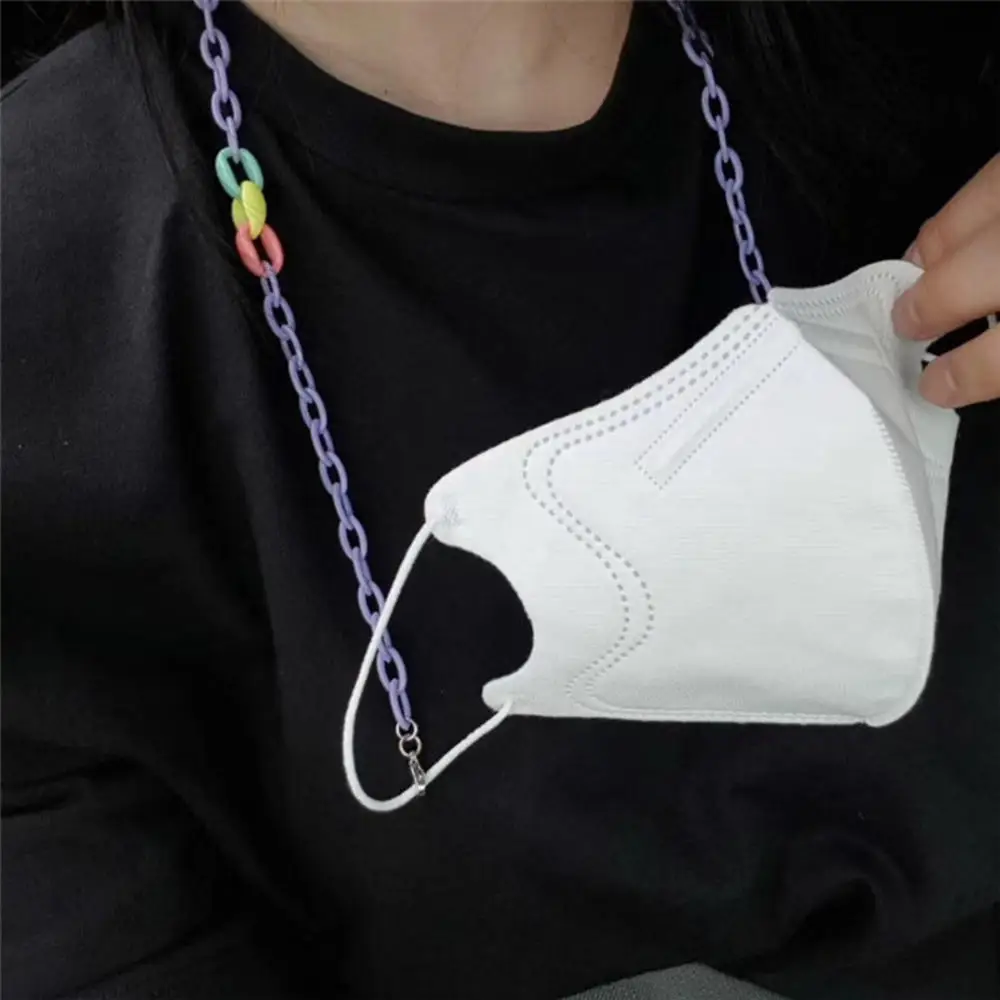 Цветной Акриловый шнурок для масок Артефакт переносная маска цепочка хранения