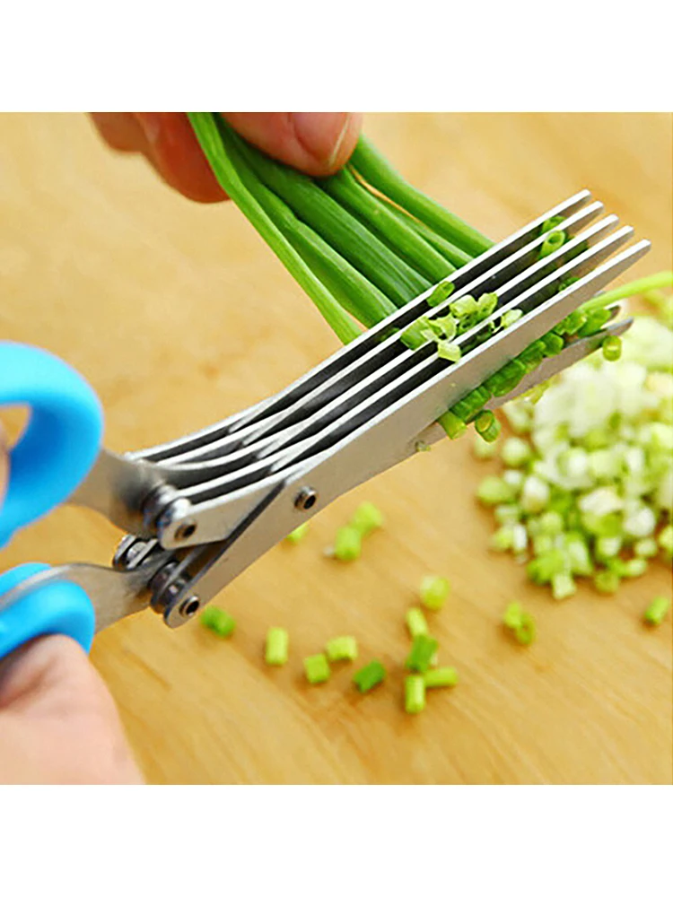 Многофункциональные кухонные ножницы из нержавеющей стали 5-слойные для