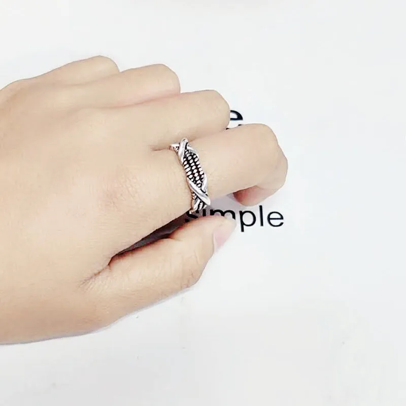 Корейские модные серебристого цвета крест кольца для женщин и мужчин античные