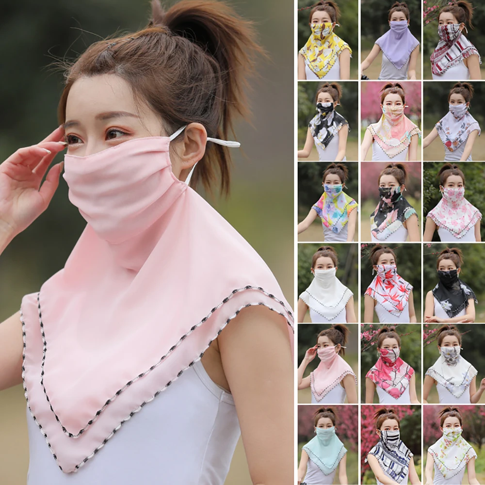 

Women Outdoor Cycling Face Mouth Cover Neck Scarf Shawl Veil Sun Anti-UV Protection Summer Scarf Breathable Headband