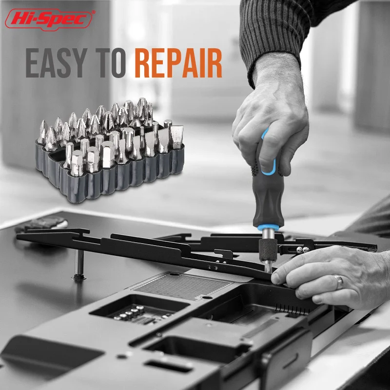 Hi-Spec Магнитная отвертка держатель бит ручка 1/4 Биты ручные инструменты набор