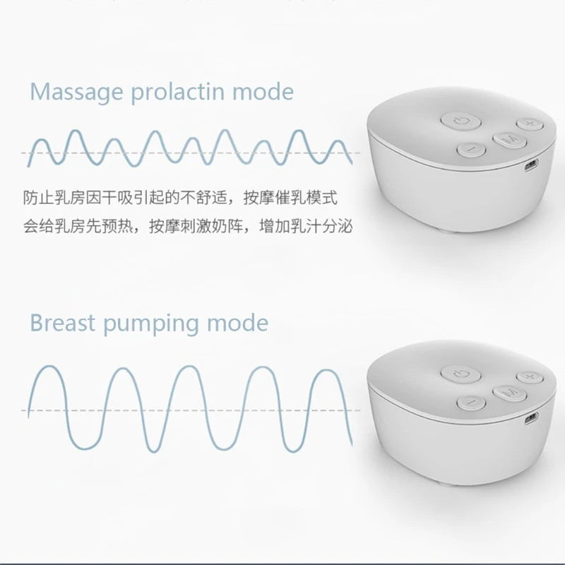 

Electric Double Breast Pump Kit with 2 Milk Bottles USB Powerful Breast Massager Baby Breastfeeding Milk Extractor