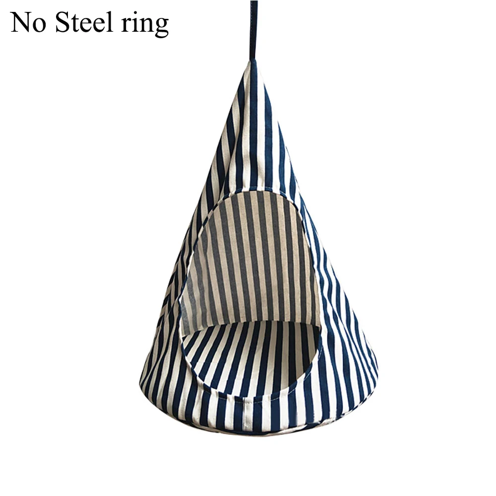 3 no steel ring Кошка кровать палатка гамак подвесная кровать палатка конусная форма дышащая кошка домик льняная губка палатка подвесная клетка чехол товары для животных - Цвет: 3 no steel ring