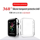 Защитный чехол для часов Apple Watch Series 4 3 2 1 Iwatch, защитный чехол из ТПУ и силикона, прозрачный защитный чехол