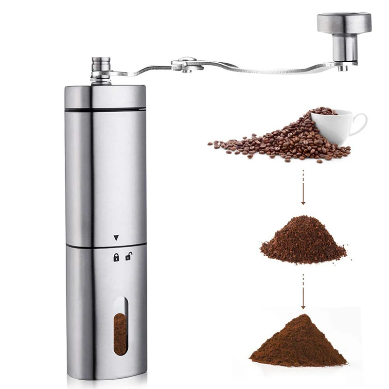 

Manual Coffee Grinder Portable Coffee Bean Mill Mini Stainless Steel Adjustable Coffeeware Espresso Machine Cofe Tools
