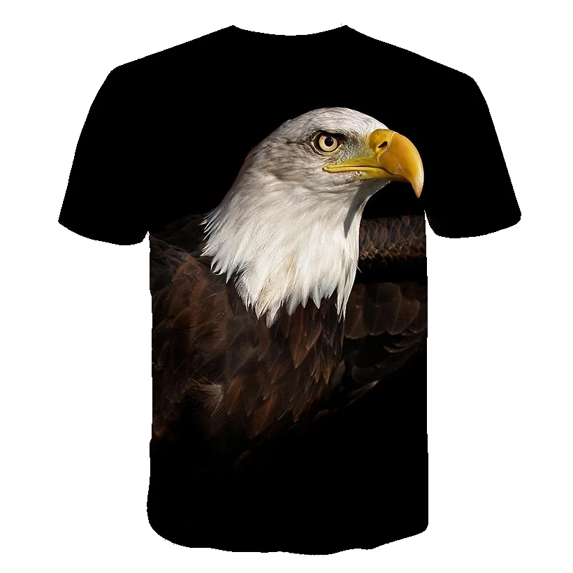 

2021 New Summer Clothing T-shirt 3D Cartoon Animal Eagle All-match t shirt Anime Boy girl Casual Tops O-Neck men clothing Tops
