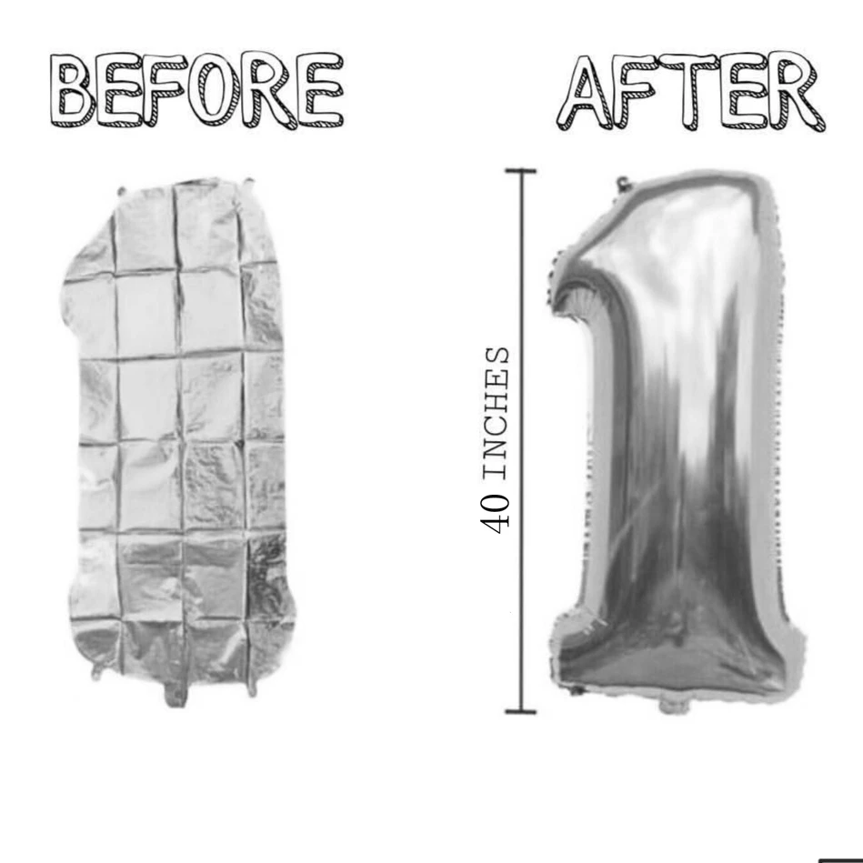 1 шт. 40 дюймов розовое золото Серебряное количество фольгированные шары