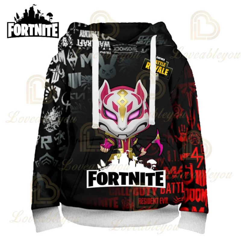 3D толстовки Fortnite Battle Royale для мальчиков и девочек уличная одежда детская