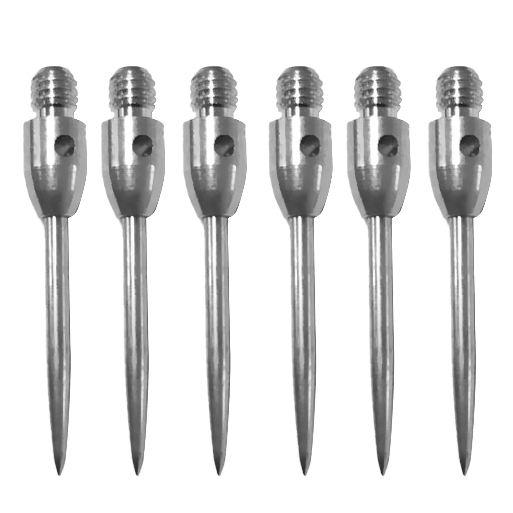 

6Pcs Steel Darts Tips Conversion Dart Tip Points - Standard 2BA Thread Pub Club Games