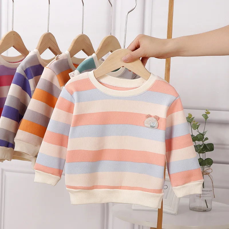 

Детская одежда, свитер для мальчиков и девочек, осень 2020, пуловер для маленьких мальчиков, футболка с длинными рукавами, рубашка для новорож...