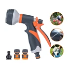 Распылительная насадка для садового шланга 8 регулируемых моделей водяной пистолет сопло для распыления высокого давления идеально подходит для полива растений душ домашних животных