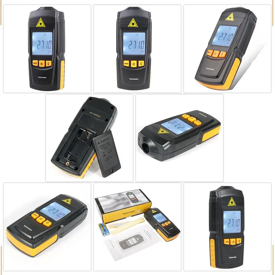 

High Accuracy Digital Tachometer Handheld Meter Tester LCD Display Tachometer