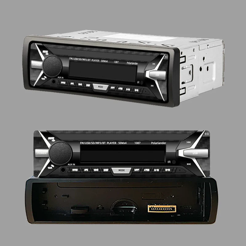 Автомобильное радио 1Din Bluetooth Aux-In RDS + 1 Din съемная панель стерео аудио mp3-плеер FM AM