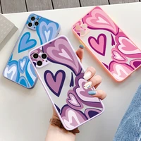 twisted heart pattern phone case for iphone 12 11 13 pro max 7 8 6s plus se 2020 xr xs max x fashion back hard shockproof cover