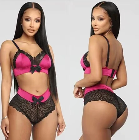 Комплект женского нижнего белья кружевной пуш ап 5 цветов размеры s xl|Брюки| |