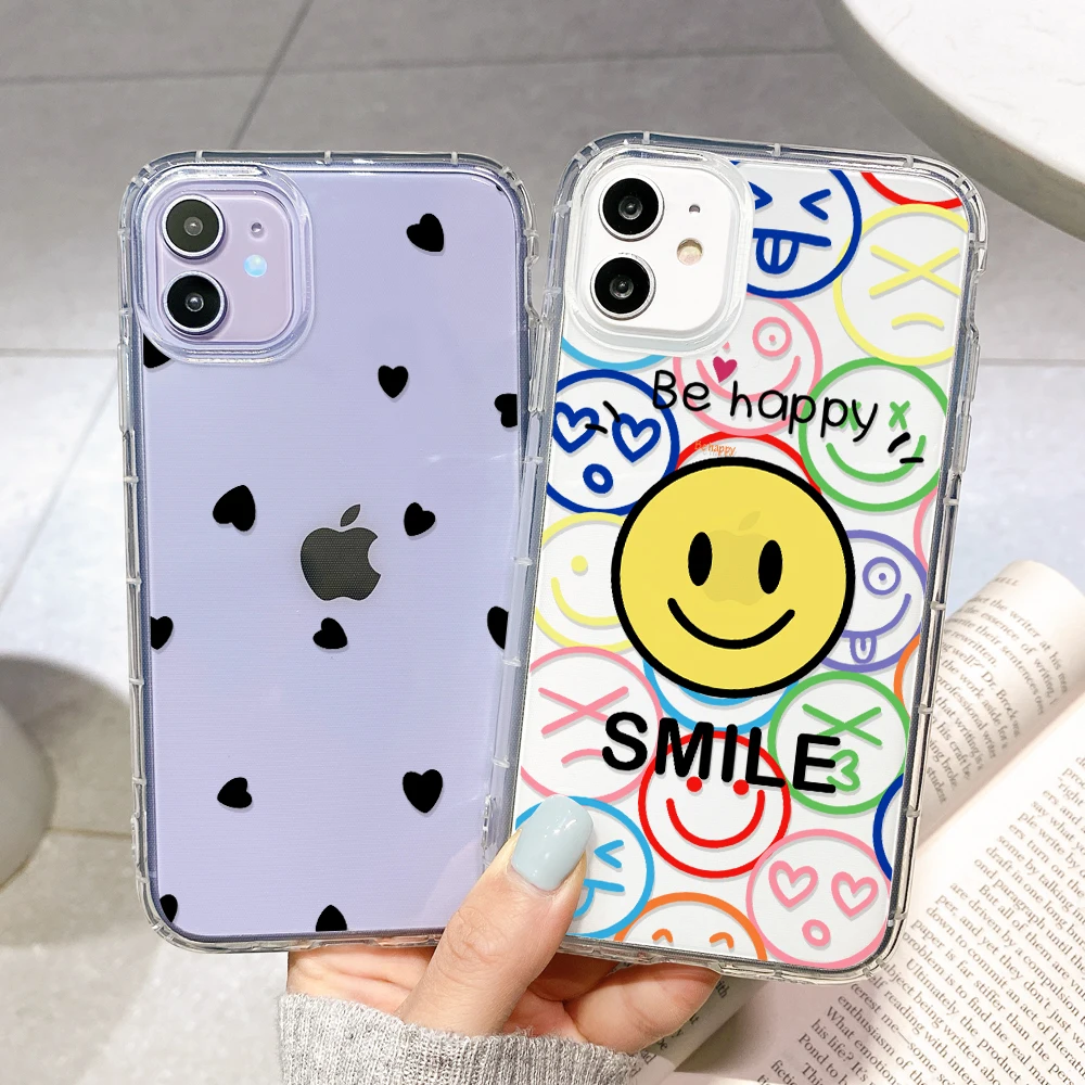 Cute Funny Smiley Case Case For Iphone 12 Pro Max 11 13 14 Pro Mini XS Max X XR 6 6s 7 8 Plus SE 2020 10 14 Plus Shell Houseing