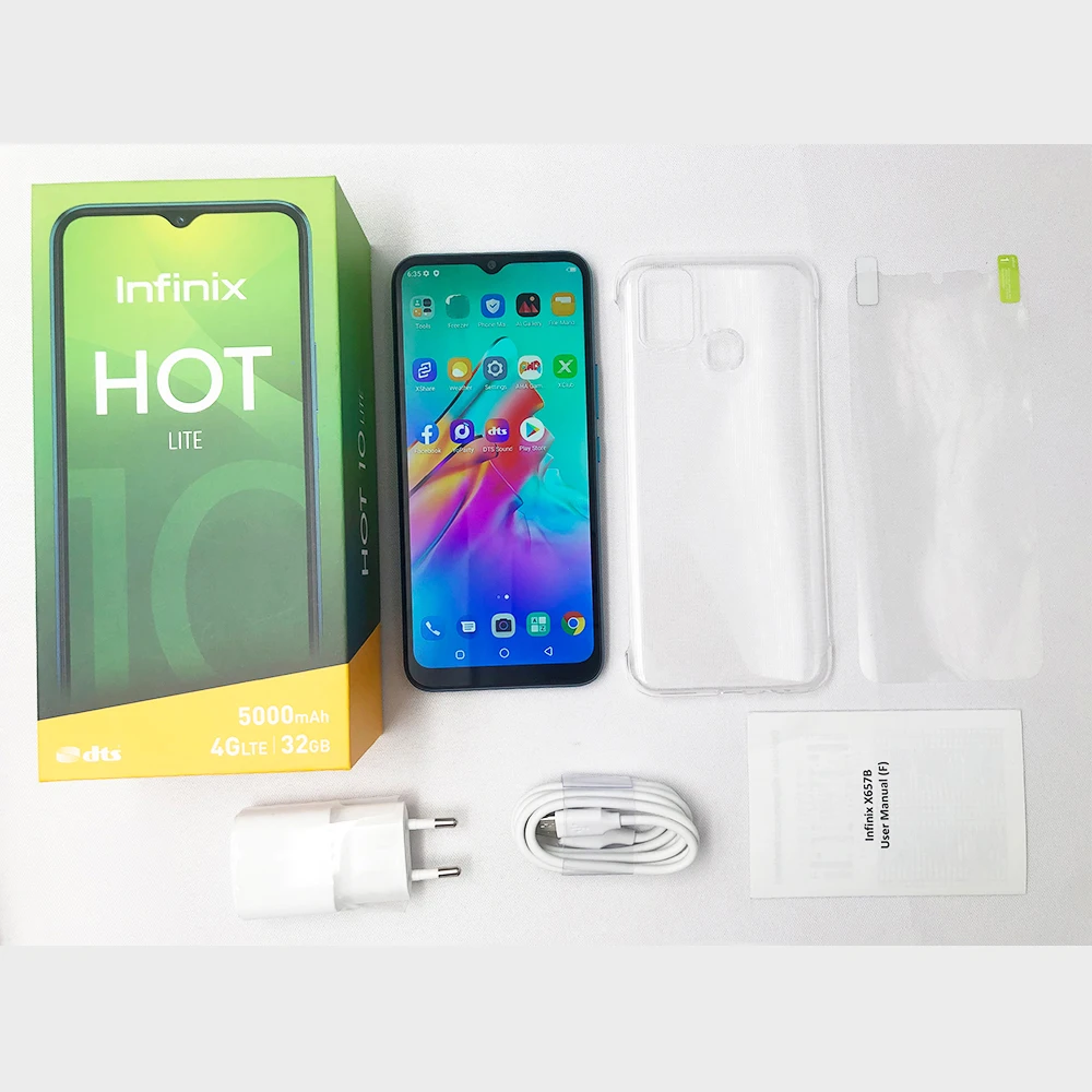Infinix Hot 10 Lite глобальная версия 2 ГБ 32 смартфон 6 дюймов HD 1600*720P аккумулятор 5000 мАч