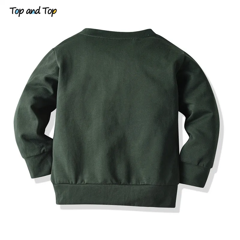 Топ и топ осенне-зимний детский Свитер хлопковый пуловер для маленьких мальчиков