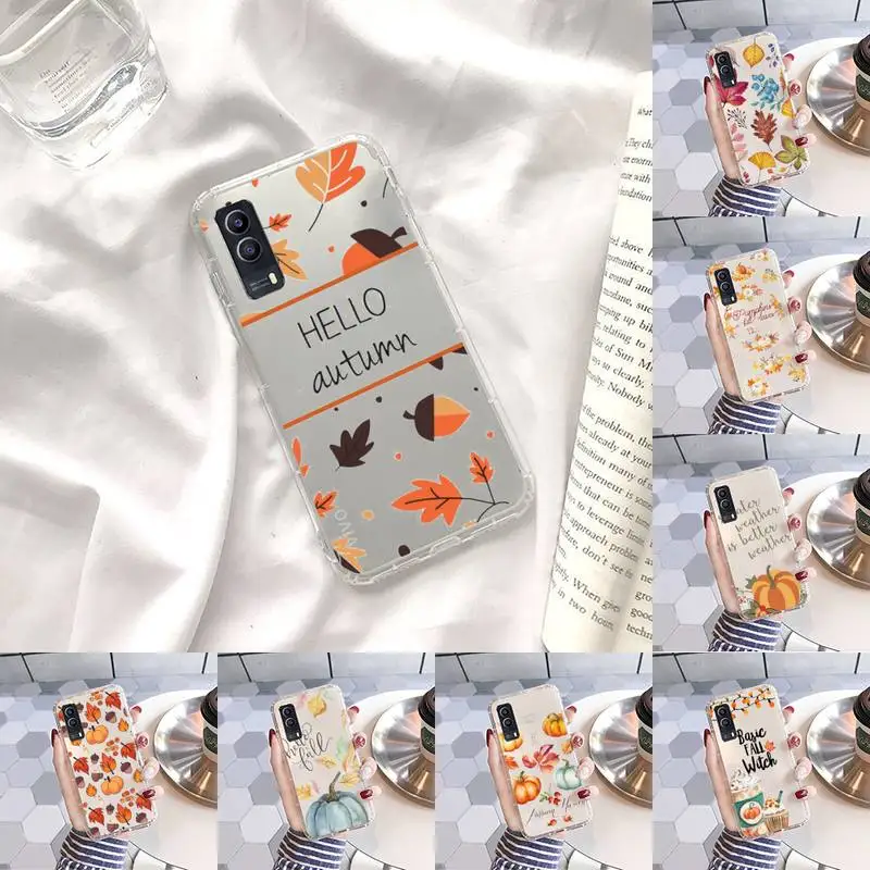 

Fall Inspired Phone Case Transparent For VIVO Y 97 93 85 81 75 73 71 70 69 67 66 55 53 50 52 51 30 20 19 11 S E Mobile bags