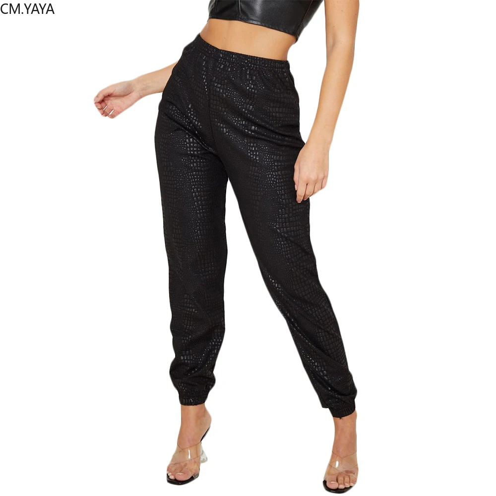 New 2020 Winter Women Pants PU Leather High Waist Leggings Regular Trousers Casual Fashion Street wear Pencil GL2057 | Женская одежда