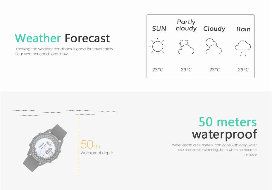 Открытый компас рыбалка барометр Альпинизм высота температуры