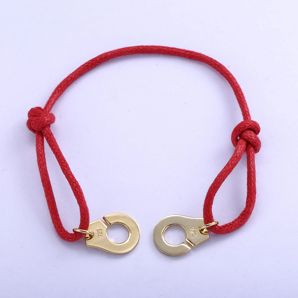 Женский Браслет манжета Moonmory из стерлингового серебра 925 пробы с Красной