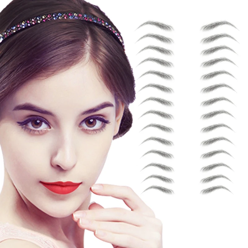 

2021 New 3D Hair Like Eyebrows Makeup Waterproof Eyebrow Tattoo Sticker Long Lasting Natural Fake Eyebrow Stickers Cosmetics