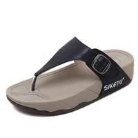 buckle platform flip flops sandals women trendy sofa foam soft mute anti slip thick sole bath outdoor beach summer slippers