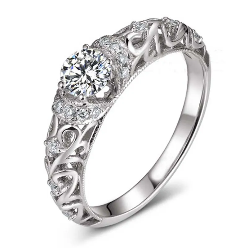 Винтажное классическое кольцо в стиле барокко с имитацией шариков и бриллиантов