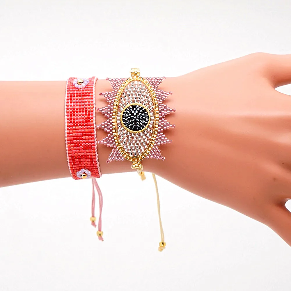 Go2boho Турецкий Дурной глаз браслет для женщин MIYUKI Joyeria Diy сердце браслет любовь письмо ювелирные изделия Pulseras Mujer femme Bileklik