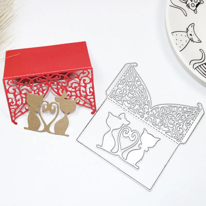 Новинка хит продаж подарочная карта для кошек металлические штампы трафареты
