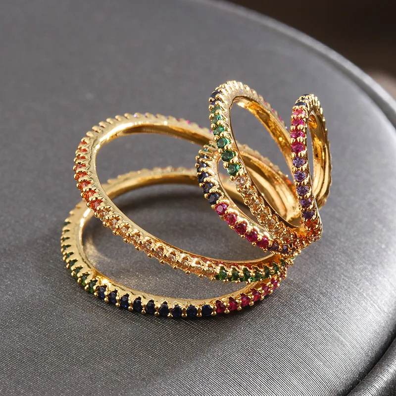 Роскошные Дизайнерские серьги клипсы золотого цвета Многослойные Круглые