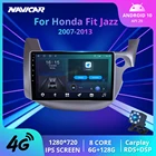 Автомагнитола Carplay DSP, 2DIN, Android 10,0, 4G, для HONDA FIT JAZZ 2007-2013, автомобильный мультимедийный видеоплеер, навигация GPS, без DVD