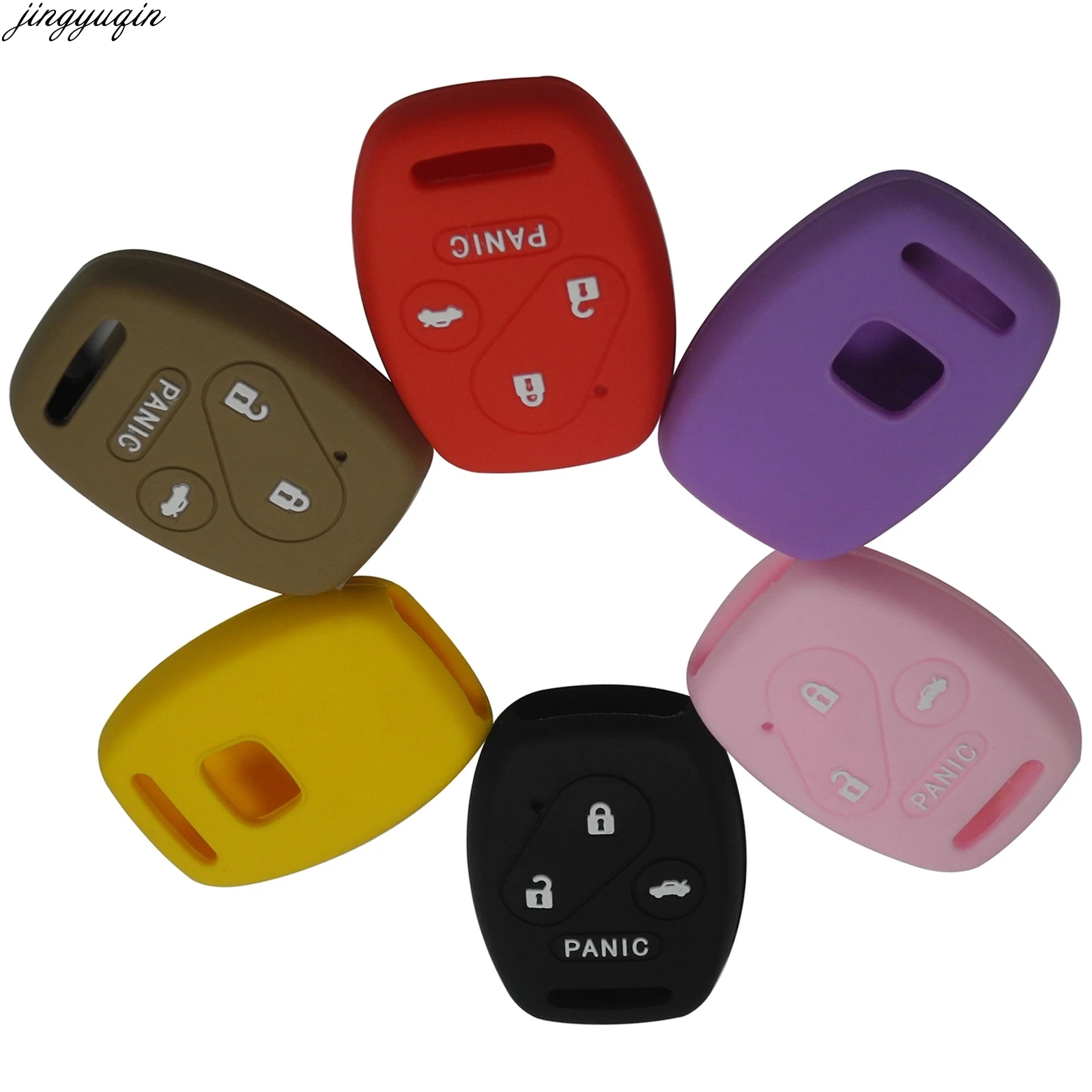 

30 шт. 4 кнопки силиконовый чехол для ключей от машины крышка FOB для Honda CIVIC Pilot Accord CR-V для стилизации автомобильного пульта