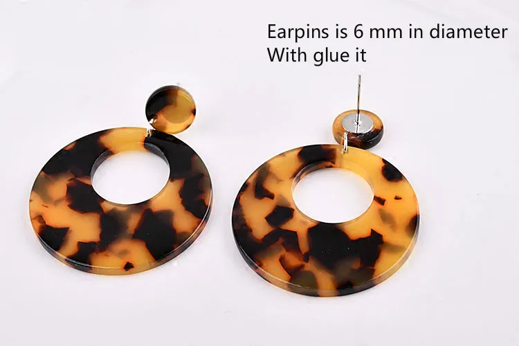 Цветные круглые серьги ручной работы Корейская Подвеска из ацетата аксессуары