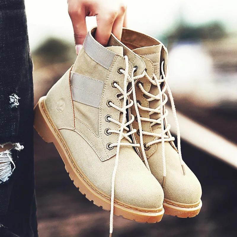 

2021 Martin Boots Men Autumn New Personality Fashion Casual Boots High-top Tooling Winter Shoes Tide Boots