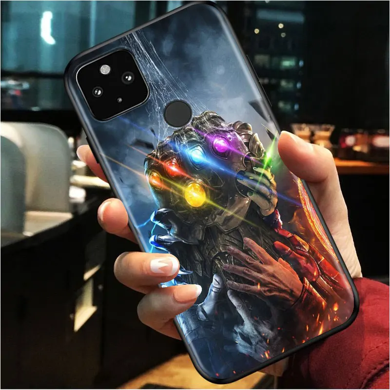 

Marvel infinity stone Shockproof Cover for Google Pixel 5 4 4A XL 5G Black Phone Case Shell Soft Fundas Coque Capa