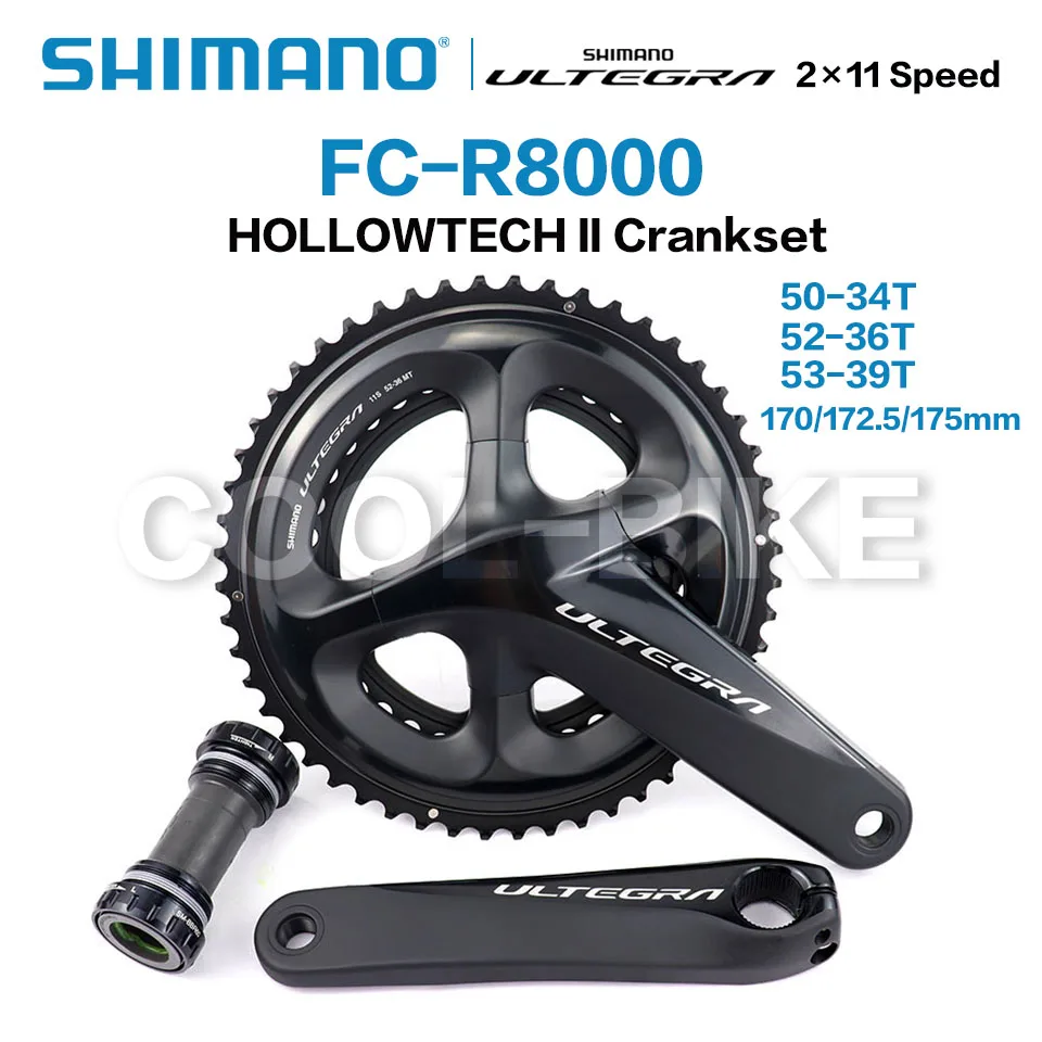 SHIMANO ULTEGRA FC R8000 кривошипная система HOLLOWTECH II 2x11 скоростной шоссейный велосипед Hollow