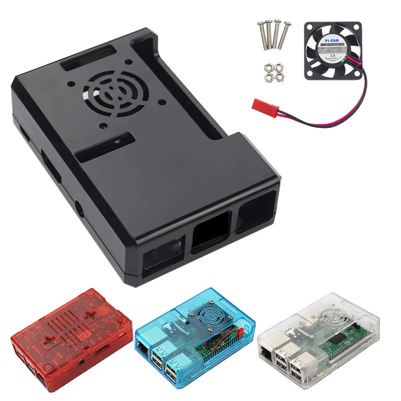 Защитный чехол + вентилятор для Raspberry Pi 3 ABS корпус Отключение звука рассеивание