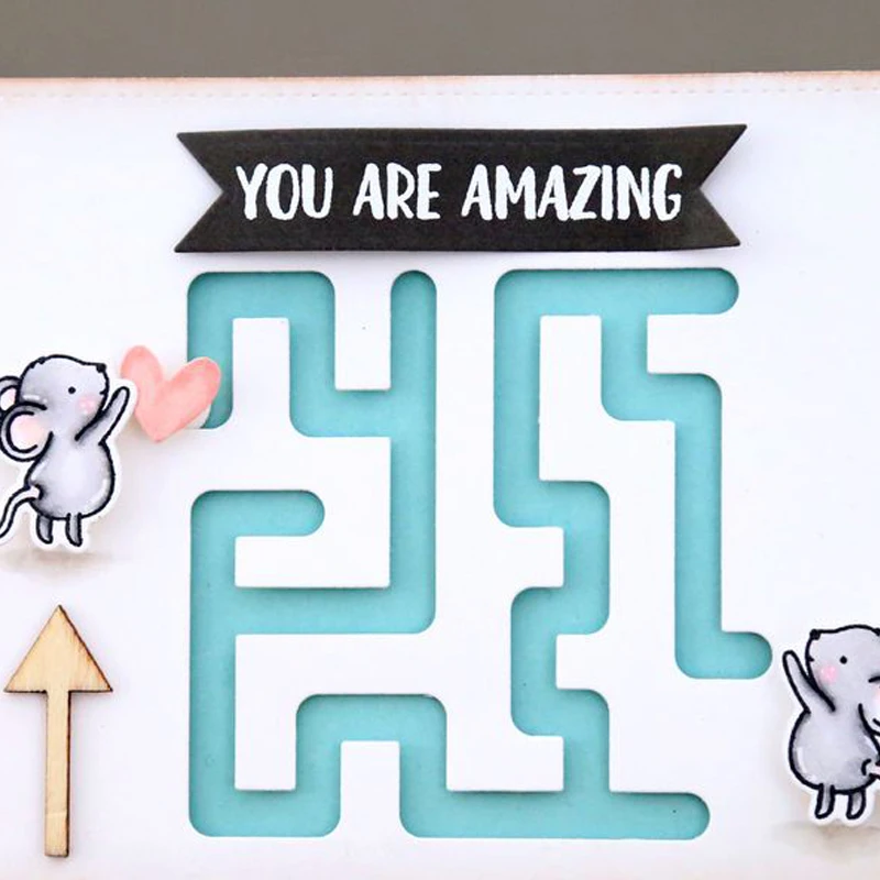 Лабиринт любви ко Дню Святого Валентина скрапбук для альбома карт Сделай Сам