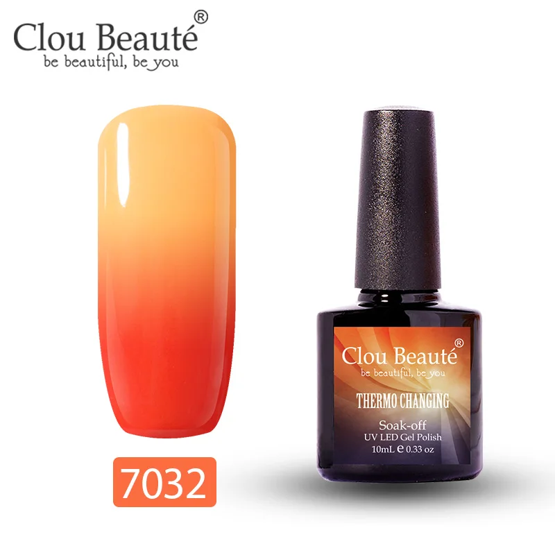 7032 Clou Beaute гель-лак, меняющий цвет в зависимости от температуры, гибридный УФ-лак для ногтей, стойкий, растворимый гель, 10 мл - Цвет: 7032