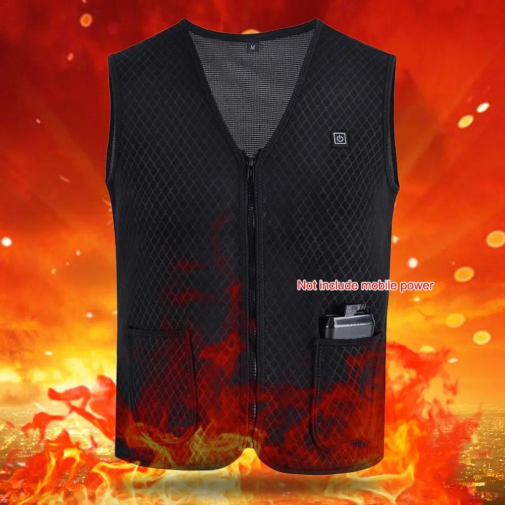 

Магнитная терапия нагревательный жилет Регулируемый USB Зарядка Электрический жилет теплый хлопок Одежда для улицы Путешествия Кемпинга