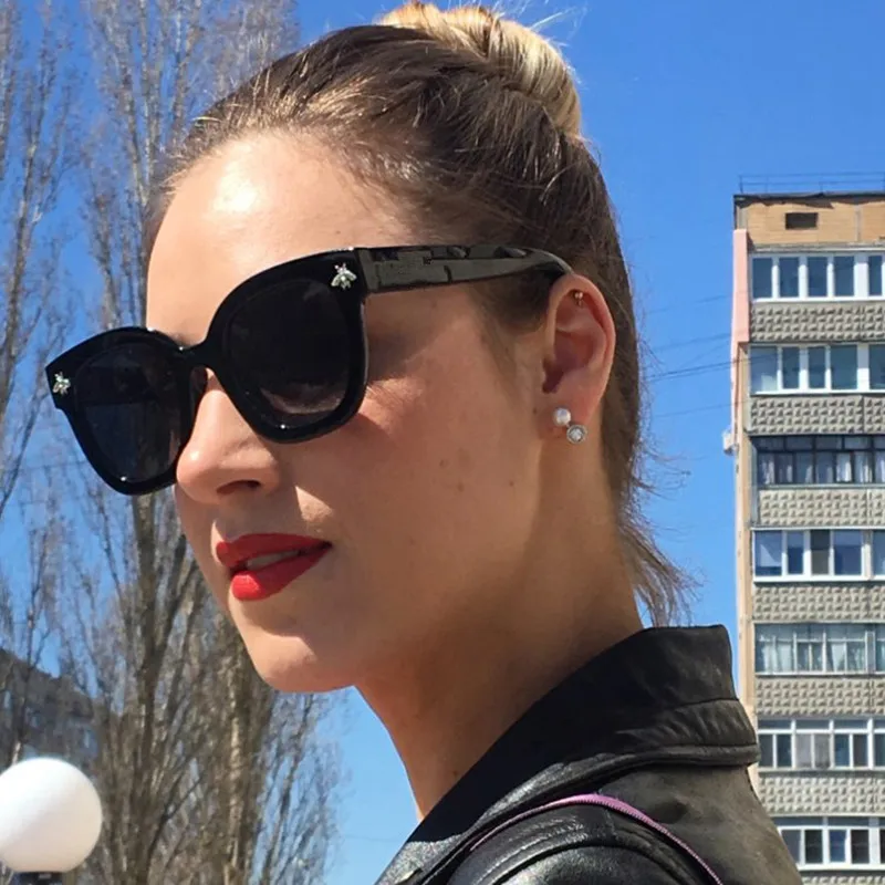 Новые модные квадратные солнцезащитные очки для женщин Кошачий глаз винтажный