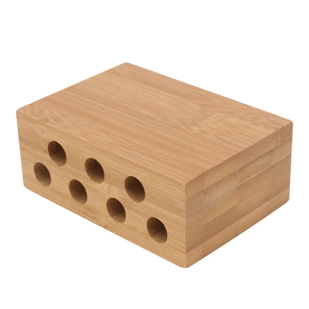 

1Pc Wooden Pen Holder Ornament Creative Pencil Stand Single Slot Pen Rack