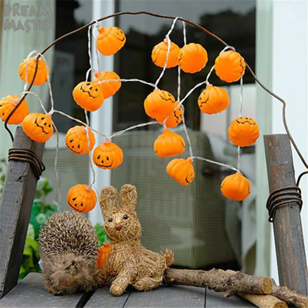 СВЕТОДИОДНАЯ Гирлянда в виде тыквы на батарейках или USB светильник Хэллоуина