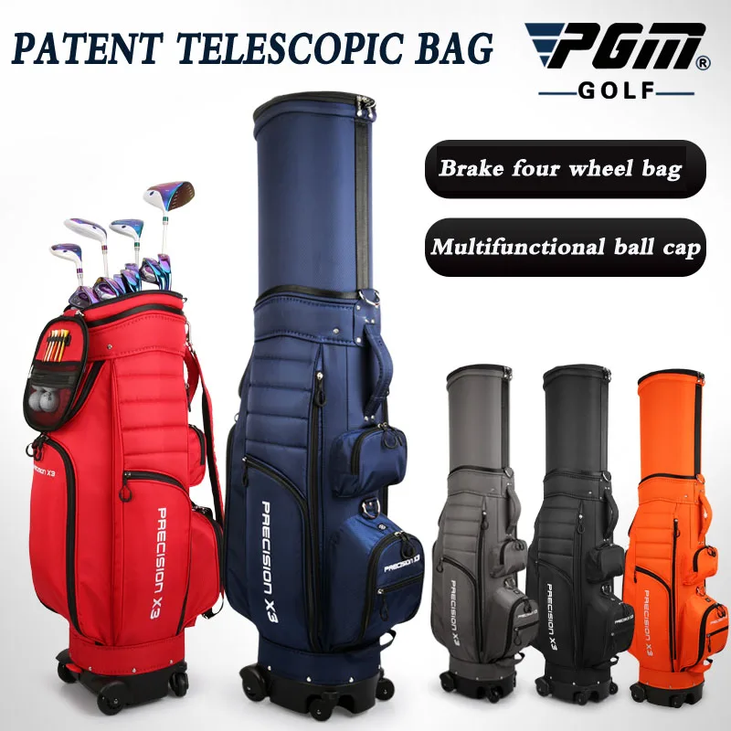 PGM Patented Telescopic Golf Standard Bag Men Women Air Carrier Club Bag Styles With Brakes Universal Four Wheel Consignment Bag